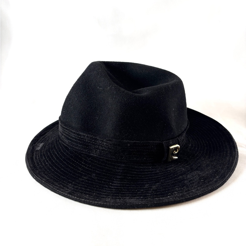 Vintage Pierre Cardin Black Felt Fedora | Classic French Designer Hat